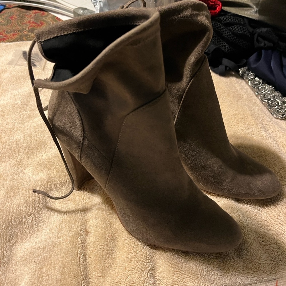 Charles By Charles David Taupe Ankle Booties